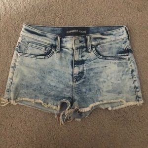 Express high waisted jean shorts